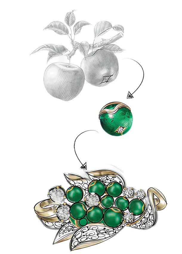 Golden Chinar Earring