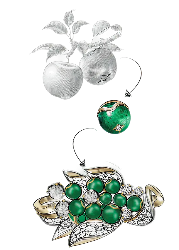 Golden Chinar Earring