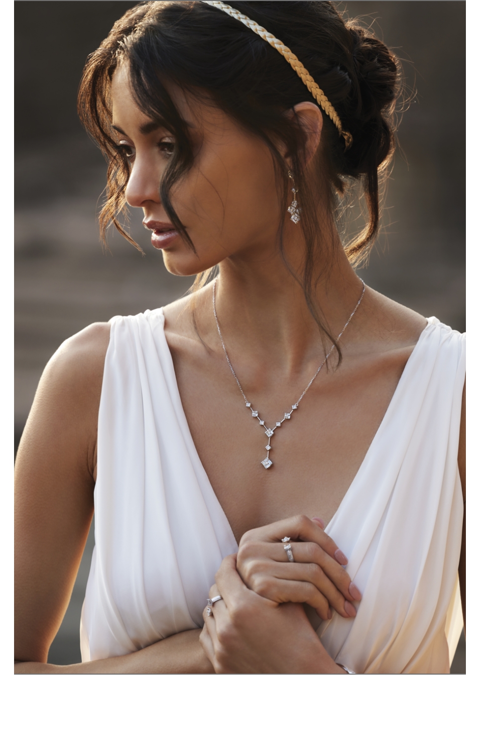 Samave by Zoya diamond jewellery styled in an architectural setting